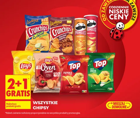 Chipsy Crunchips X-Cut ser i cebula promocja w Biedronka