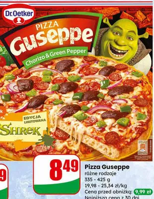 Pizza różne rodzaje Guseppe promocja w Dino