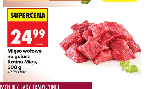 Mięso wołowe na gulasz Kraina Mięs promocja w Biedronka