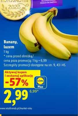 Banany luzem promocja w Lidl