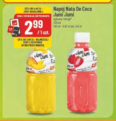 Napój Nata De Coco truskawka Jumi promocja w POLOmarket