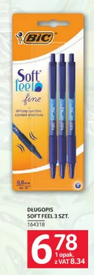 Długopis BIC Soft Feel Fine 3-pak promocja w Selgros