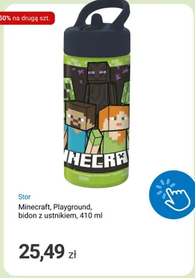 Bidon z ustnikiem Stor Minecraft Playground 410 ml promocja w Smyk