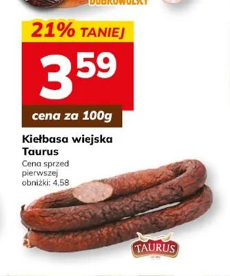 Kiełbasa wiejska Taurus promocja w Hitpol
