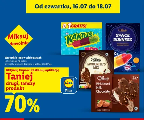 Lody w wielopakach promocja w Lidl