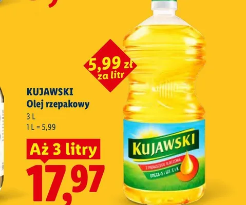 Olej rzepakowy Kujawski promocja w Lidl