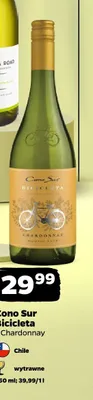 Wino białe wytrawne Cono Sur Bicicleta Chardonnay promocja w Netto