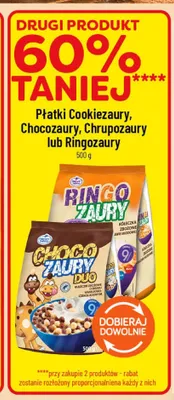 Płatki śniadaniowe Ringozaury promocja w POLOmarket