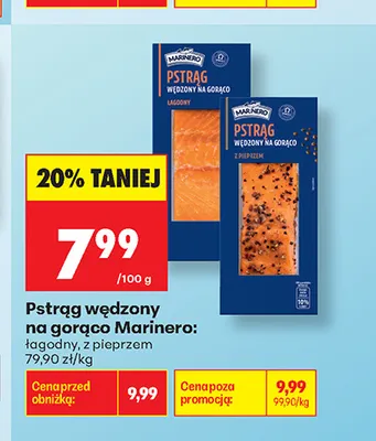 Pstrąg wędzony na gorąco z pieprzem Marinero promocja w Biedronka