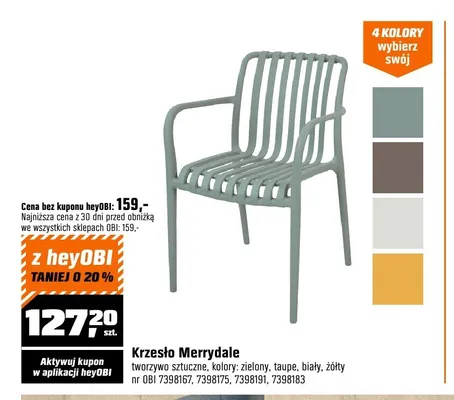 Krzesło Merrydale promocja w OBI