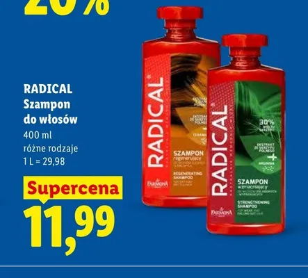 Szampon do włosów Radical wzmacniający promocja w Lidl