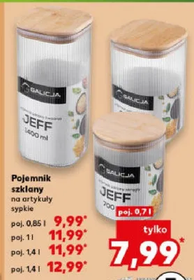 Pojemnik szklany na artykuły sypkie promocja w Kaufland