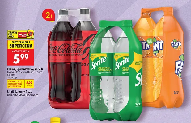 Napój gazowany 2x2l promocja w Biedronka