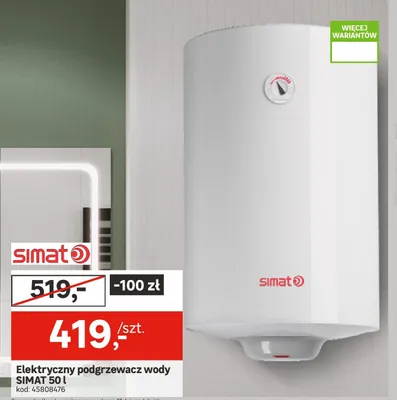 Elektryczny podgrzewacz wody 50l promocja w Leroy Merlin