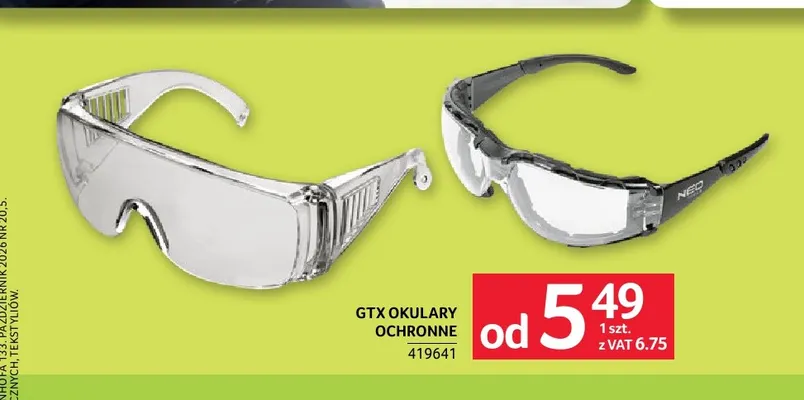 Okulary ochronne Gtx promocja w Selgros