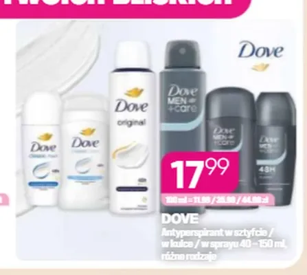 Antyperspirant w sprayu Dove promocja w Drogerie Koliber