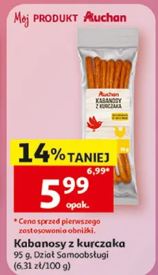 Kabanosy z kurczaka Auchan promocja w Auchan