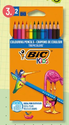 Kredki ołówkowe 12 kolorów BIC Kids promocja w POLOmarket