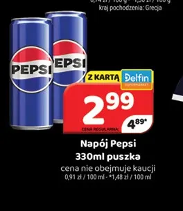 Napój gazowany Pepsi promocja w Delfin