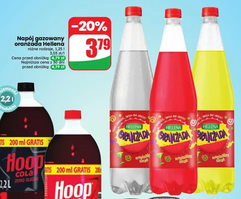 Napój gazowany oranżada Hellena promocja w Dino