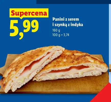 Panini z serem i szynką z indyka promocja w Lidl
