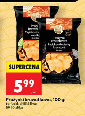 Prażynki krewetkowe Teriyaki Asia Flavours promocja w Biedronka