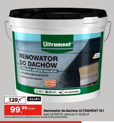 Renowator do dachów Ultrament promocja w Leroy Merlin