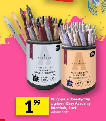 Długopis automatyczny z gripem Easy Academy Interdruk promocja w Twój Market