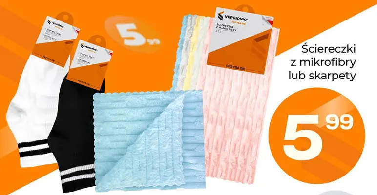 Ściereczki z mikrofibry Vergionic promocja w POLOmarket