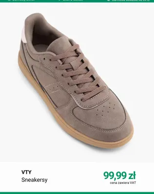 Sneakersy VTY promocja w Deichmann