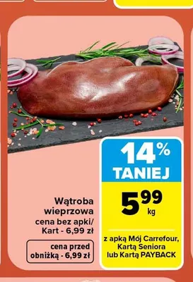 Wątroba wieprzowa promocja w Carrefour