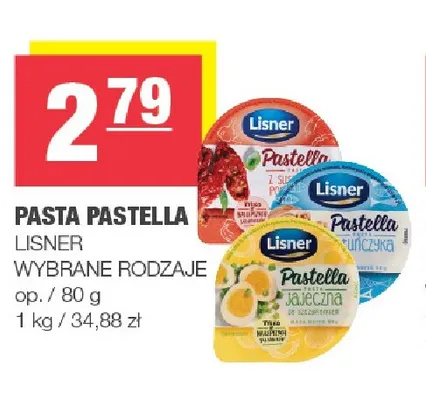 Pasta Pastella Lisner promocja w SPAR