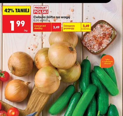 Cebula żółta na wagę promocja w Biedronka