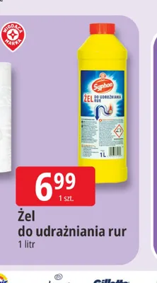 Żel do udrażniania rur Syphon promocja w Leclerc