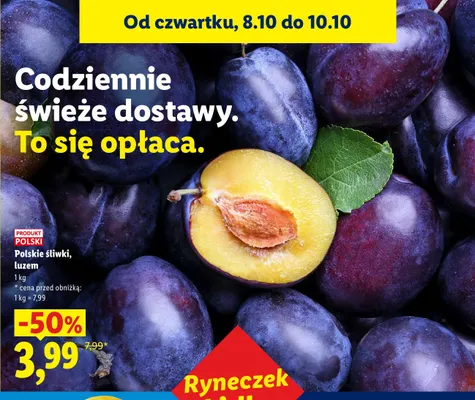 Śliwki polskie luzem Ryneczek Lidla promocja w Lidl