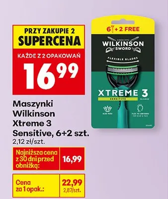 Maszynki Xtreme 3 Sensitive promocja w Biedronka