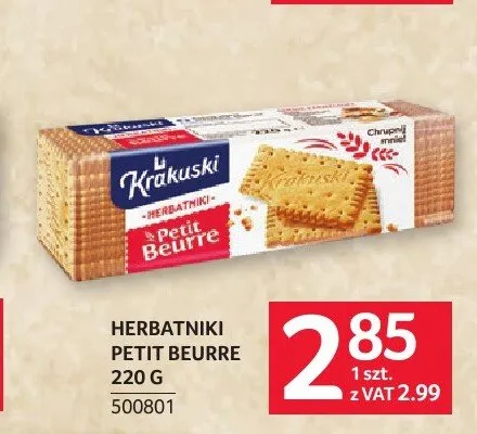 Herbatniki Petit Beurre Krakuski promocja w Selgros