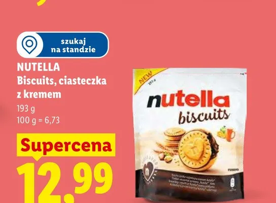 Ciasteczka z kremem Nutella Biscuits promocja w Lidl