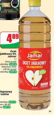 Ocet jabłkowy 5% kwasowości promocja w Dino