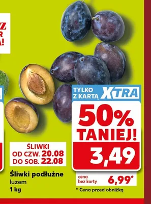 Śliwki podłużne luzem promocja w Kaufland