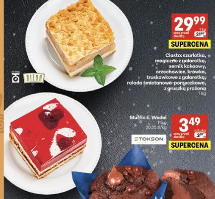 Ciasto krówka Bizon promocja w Delikatesy Centrum