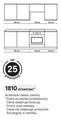Zestaw podstawowy Artemisia classic zielony promocja w Castorama