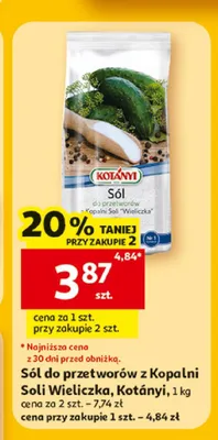 Sól do przetworów z Kopalni Soli Wieliczka Kotányi promocja w Auchan