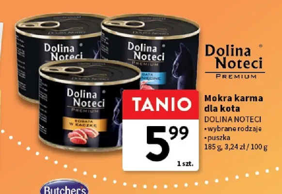 Mokra karma dla kota Dolina Noteci Premium promocja w Intermarche