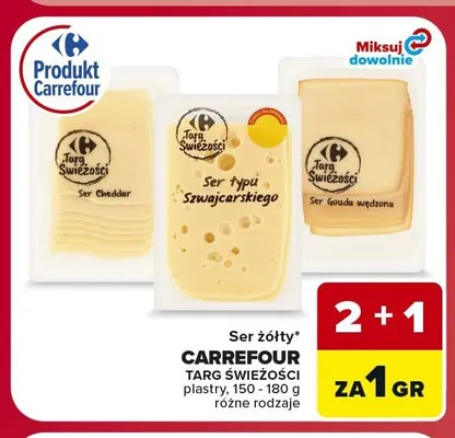 Ser żółty typu Szwajcarskiego Carrefour Targ Świeżości promocja w Carrefour Market