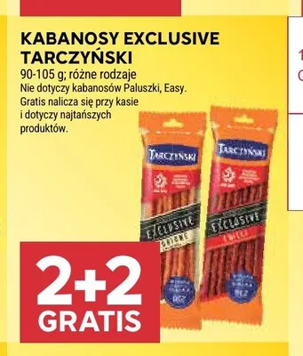 Kabanosy Exclusive wieprzowe Tarczyński promocja w Stokrotka