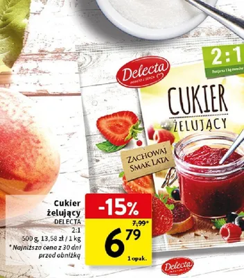 Cukier żelujący Delecta 2:1 promocja w Intermarche