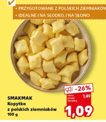Kopytka z polskich ziemniaków Smakmak promocja w Kaufland