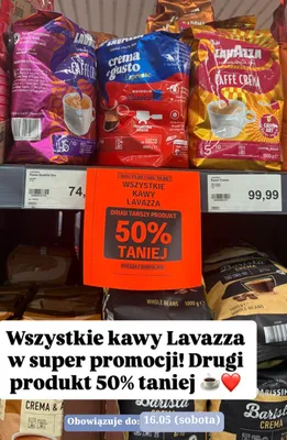 Kawa ziarnista Lavazza Caffe Crema promocja w Aldi