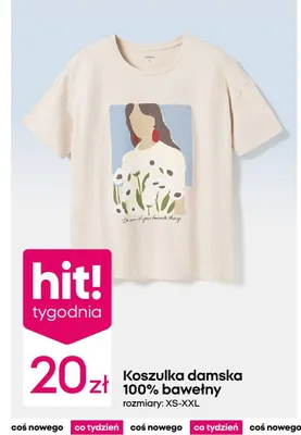 Koszulka damska 100% bawełny promocja w Pepco